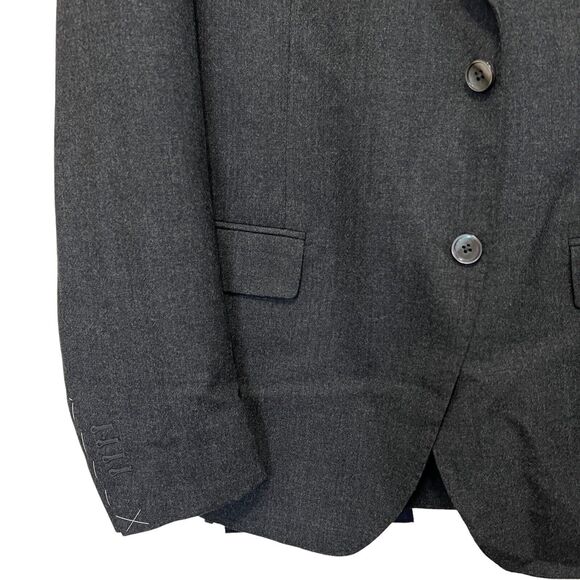 Bagnoli Sartoria Napoli Suit Wool Gray Virgin Wool & Cashmere Blend Size 44 US - Picture 3 of 16